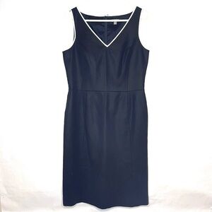 Ann Taylor Midnight Blue Sleeveless Midi Dress